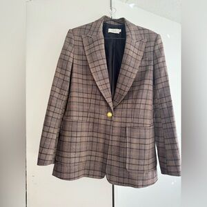 A.L.C. Women's Plaid Blazer - Brown and Black
